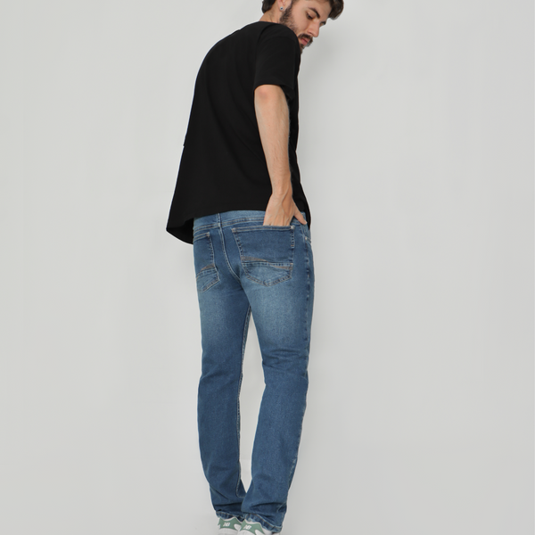 Hombre Jeans Bota Recta