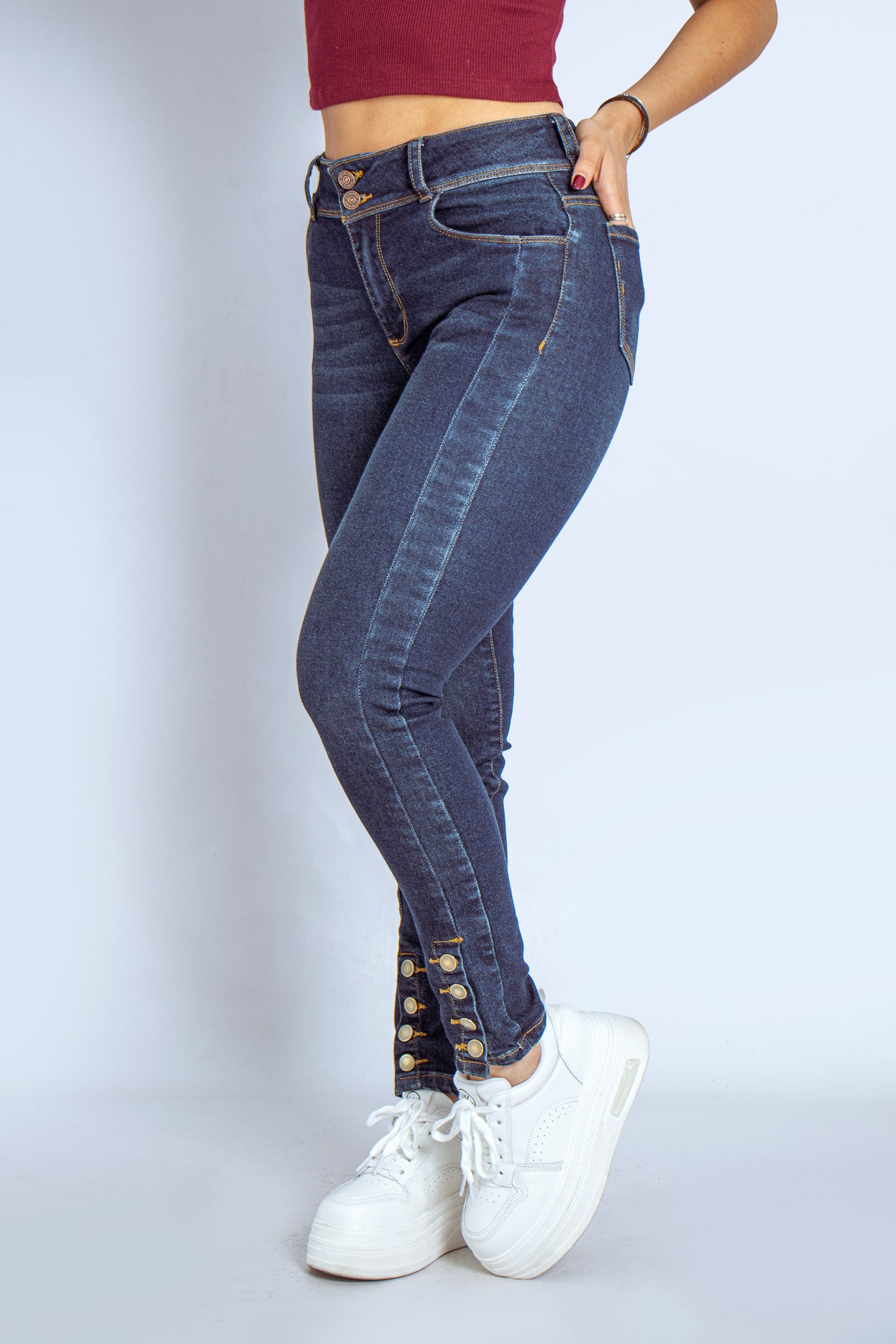 Jean  Skinny Botones - 116019