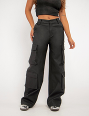 Jean Cargo Efecto Cuero - 715069