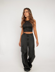Jean Cargo Efecto Cuero - 715069