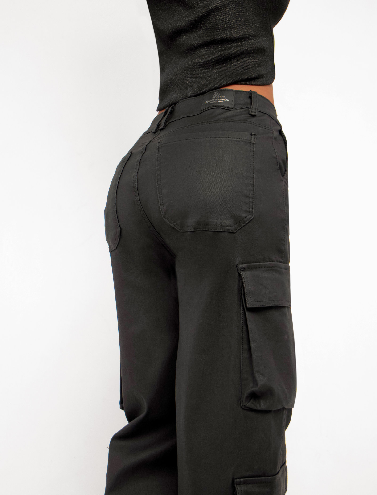 Jean Cargo Efecto Cuero - 715069