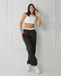 Sudadera Pantalón Negra y Verde - P54025