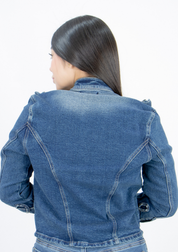 Chaqueta Napoleón Denim - 7CH605 PRE ORDER