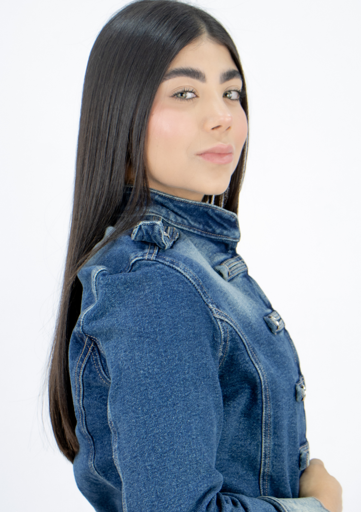 Chaqueta Napoleón Denim - 7CH605 PRE ORDER
