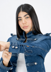 Chaqueta Napoleón Denim - 7CH605 PRE ORDER