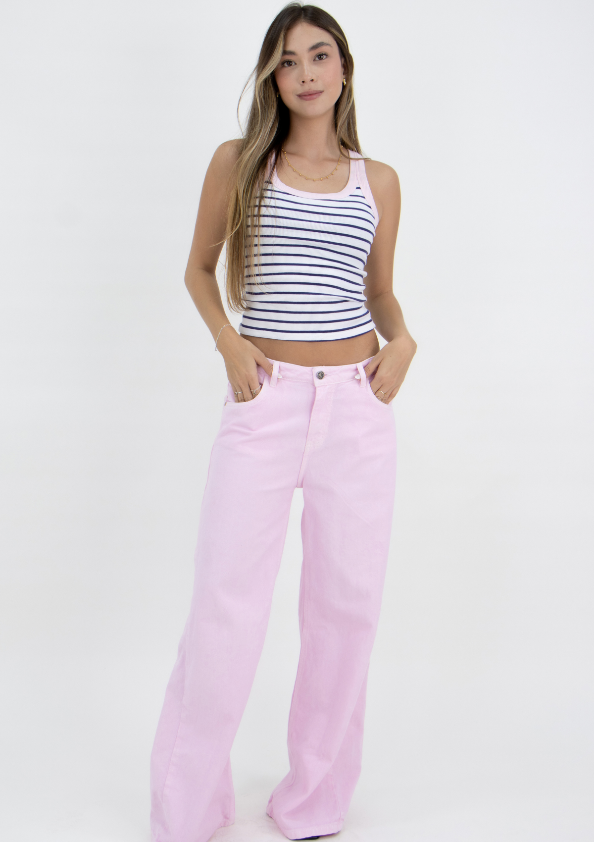 Wide Leg Rosa con Estrellas - 716064
