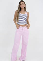 Wide Leg Rosa con Estrellas - 716064