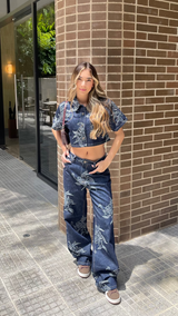 Set chaleco - jean Denim P56003