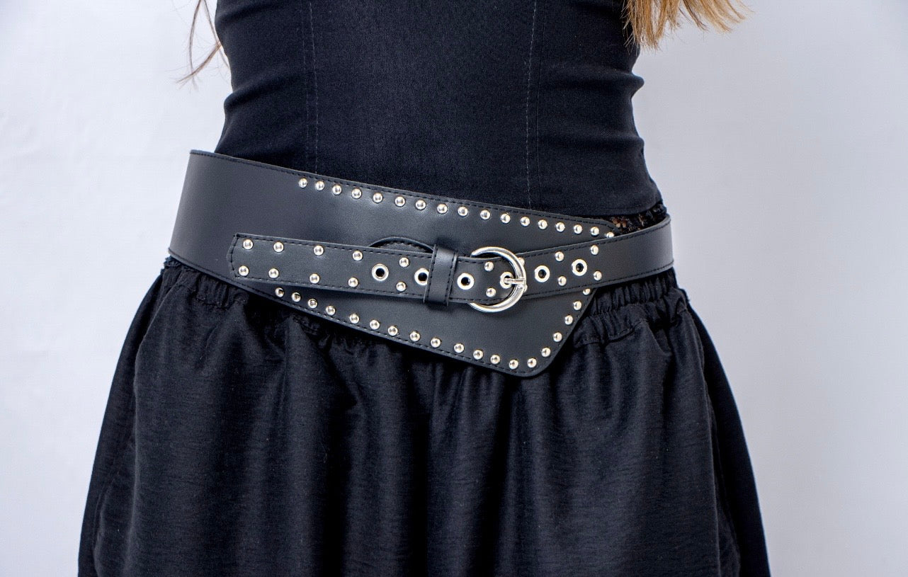 Pantalon Silueta Ballon Con Cinturon negro -716018