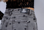 Jean Wide Leg polka dot gris - 716022