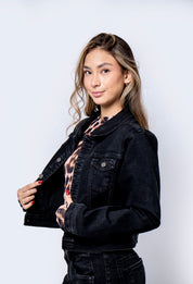 Chaqueta denim negro- 7CH602