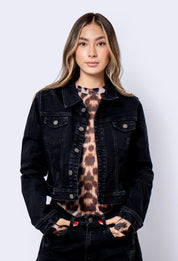 Chaqueta denim negro- 7CH602