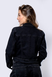 Chaqueta denim negro- 7CH602