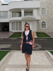 Set Chaleco- Bermuda Denim P56000