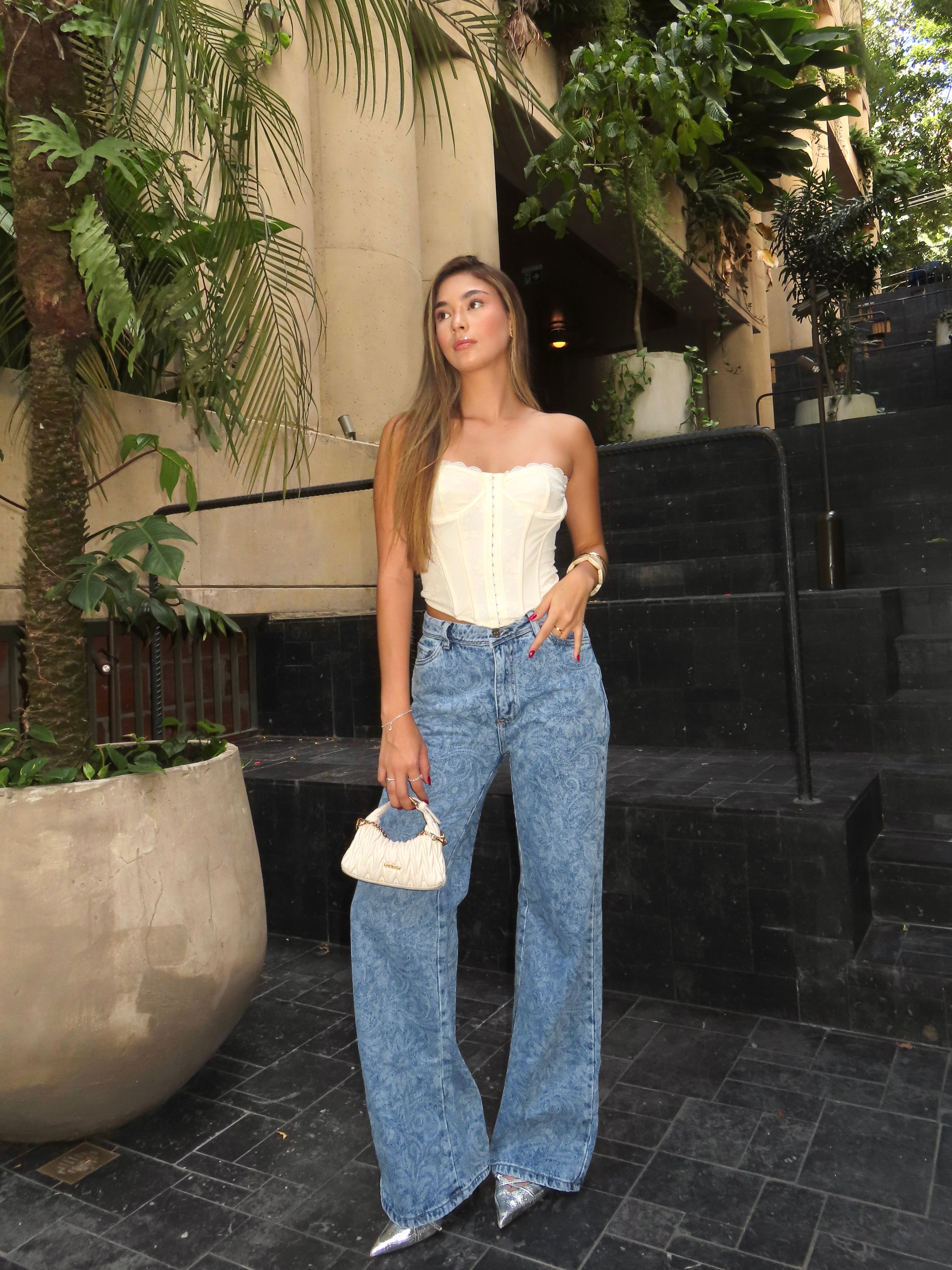 Jean Wide Leg Estampado - 716010