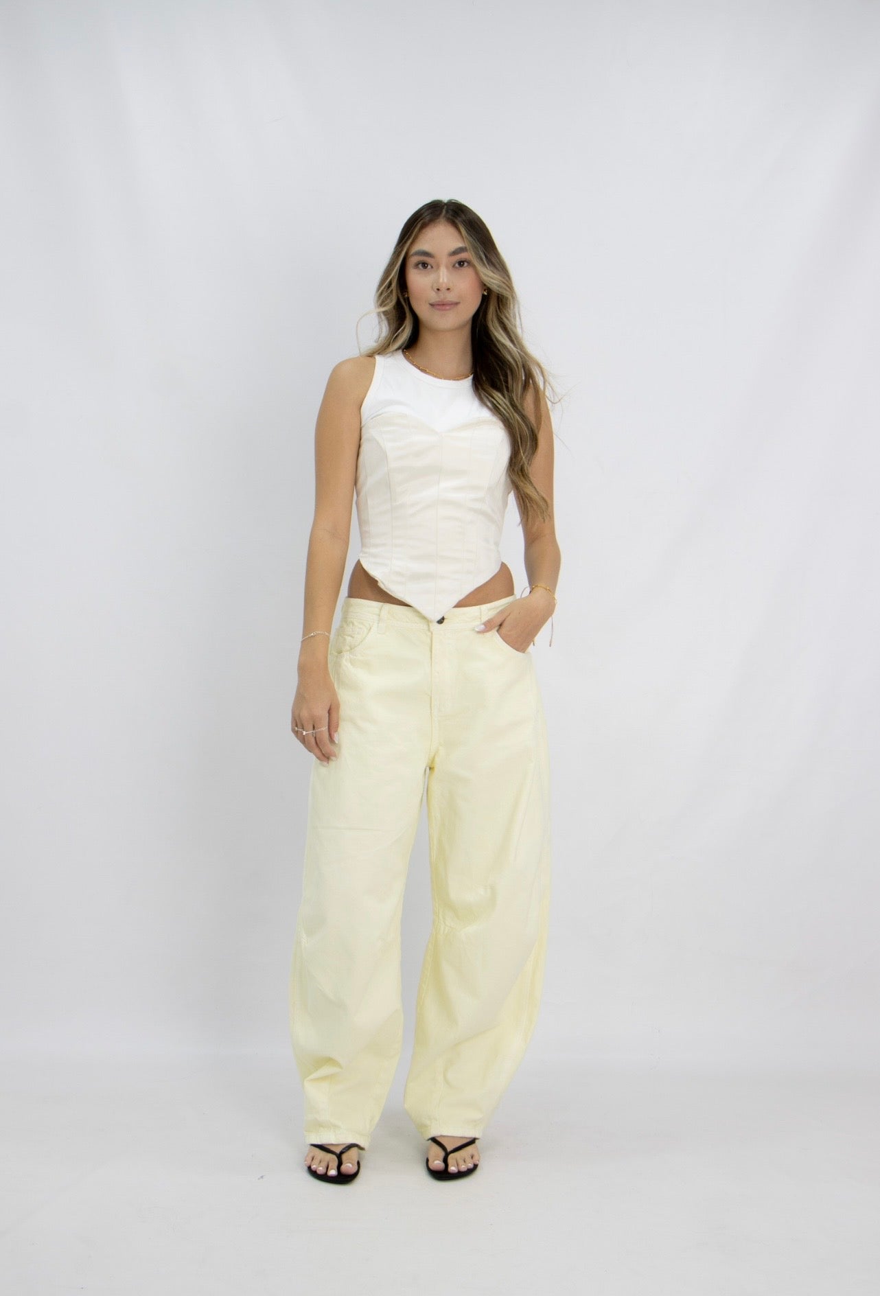 Jean Barrel amarillo - 716027