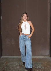 Jean Wide Con Taches  - 715052