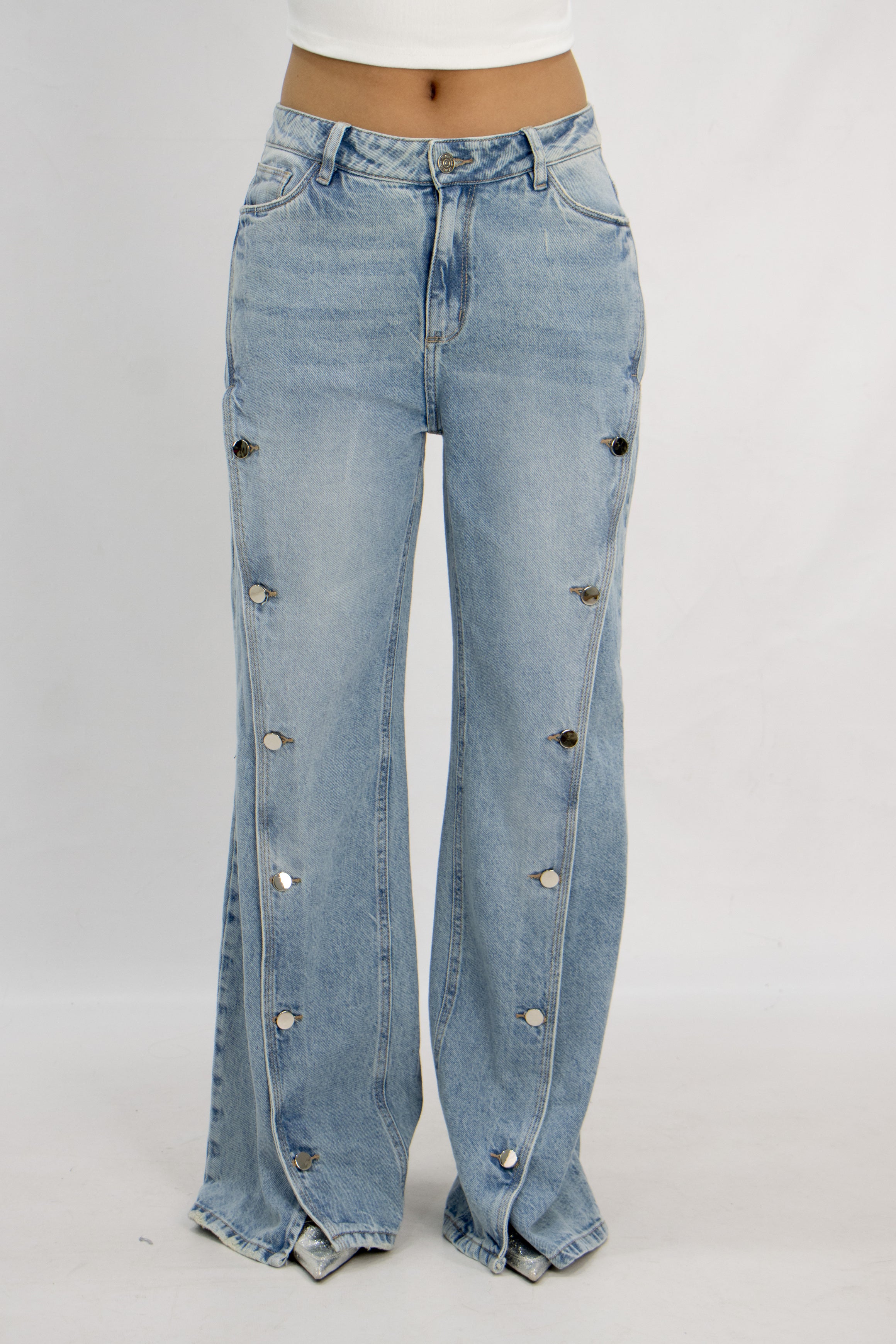 Jean Wide Leg Botones - 716032
