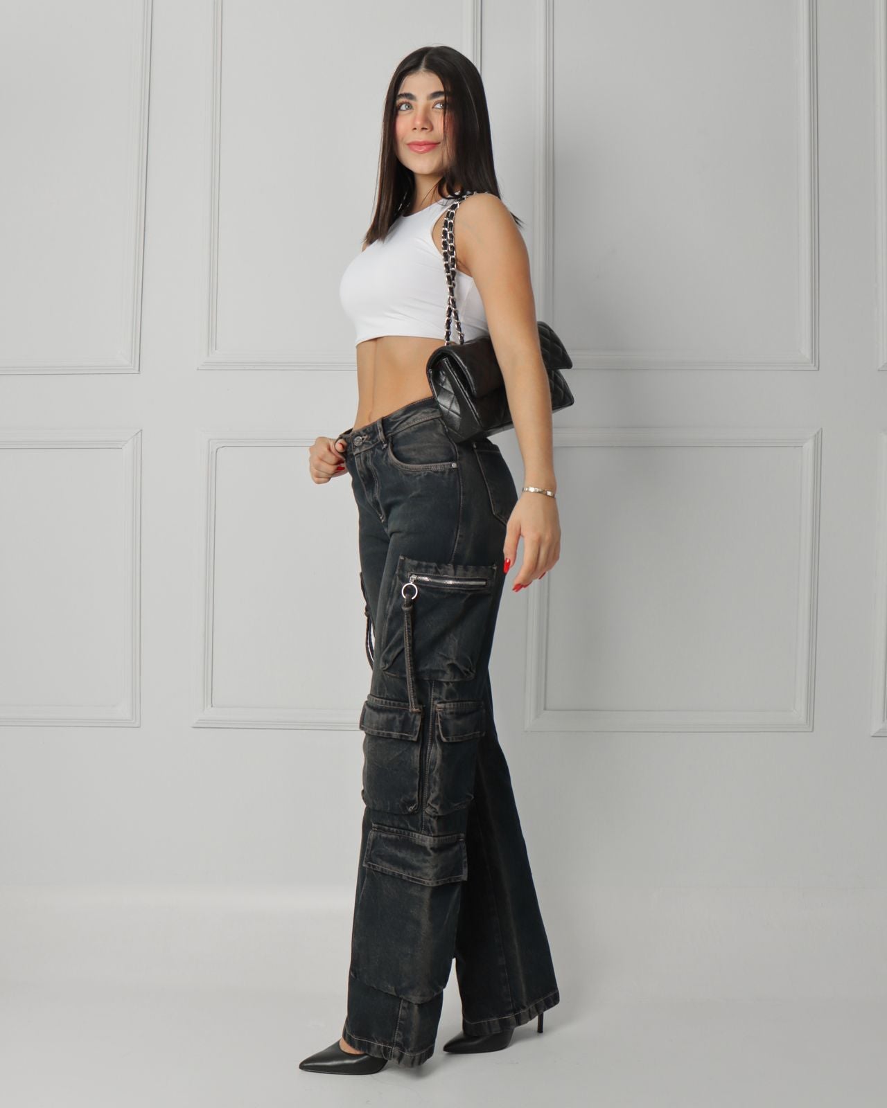 Jean Cargo Azul Oscuro - 714043