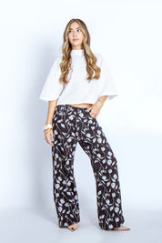 Jean Wide Leg flores - 716017