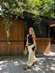 Pantalon Silueta Ballon Con Cinturon -716018