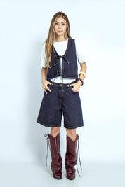 Set Chaleco- Bermuda Denim P56000