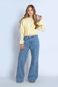 Jean Wide Leg Estampado - 716010