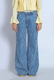 Jean Wide Leg Estampado - 716010
