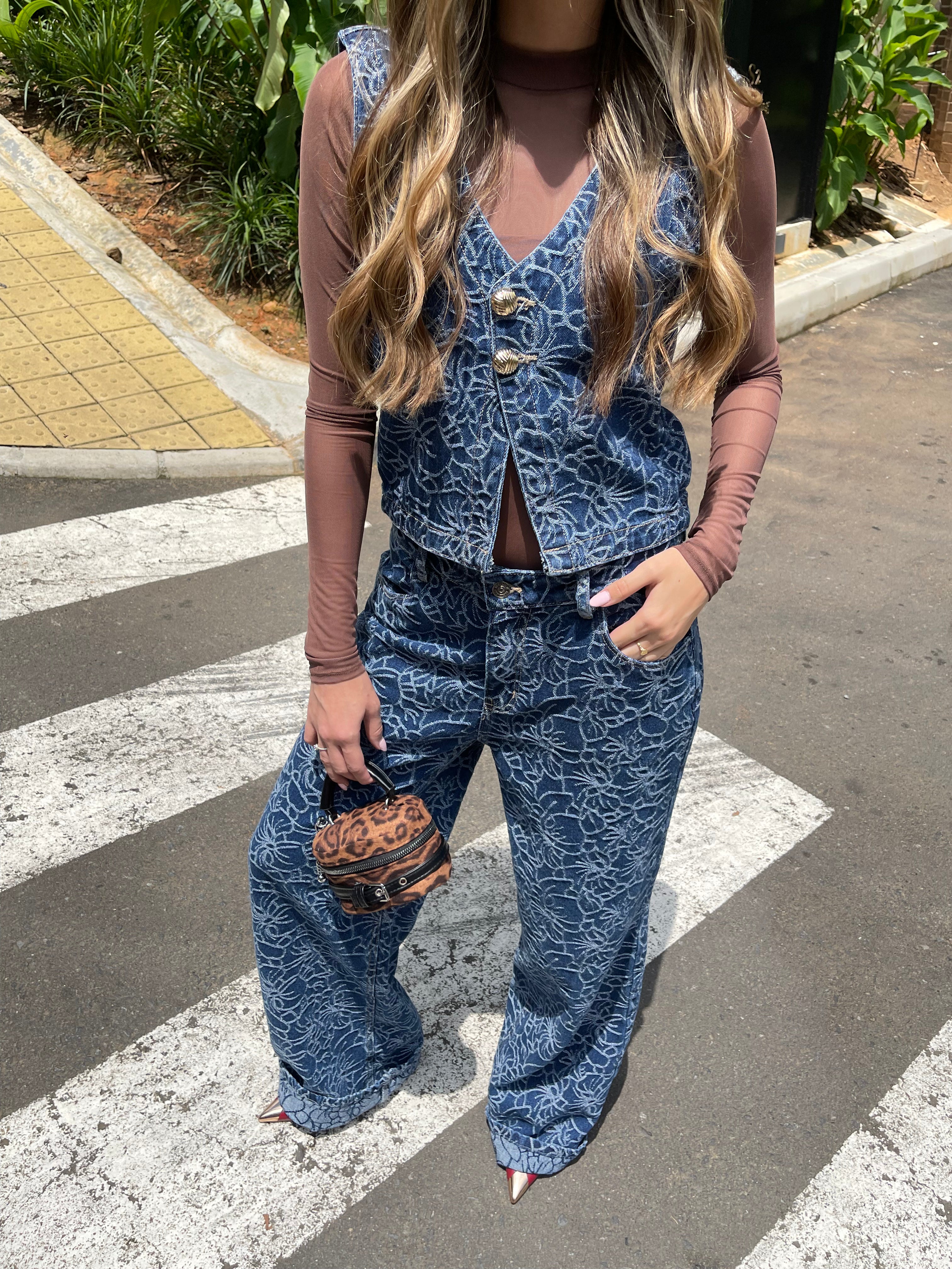 Set chaleco - jean Denim P56002